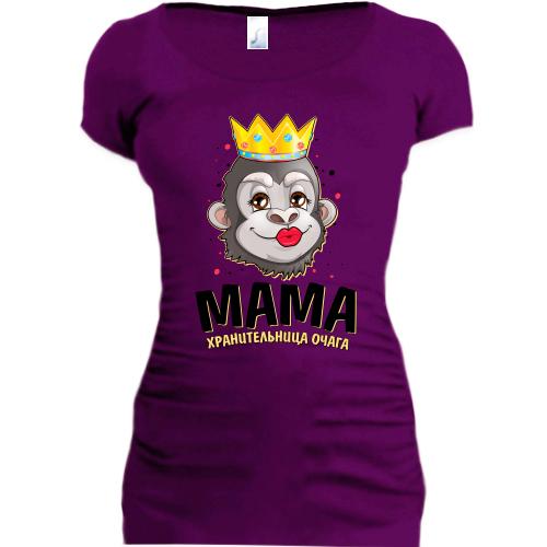 Подовжена футболка з мавпою Мама хранителька вогнища