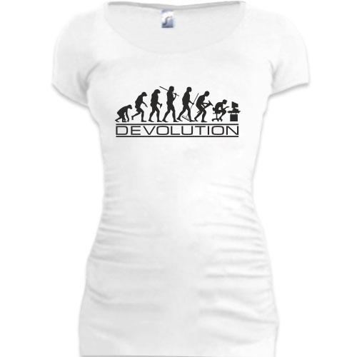 Женская удлиненная футболка Devolution