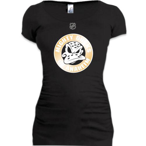 Женская удлиненная футболка Anaheim Ducks (3)