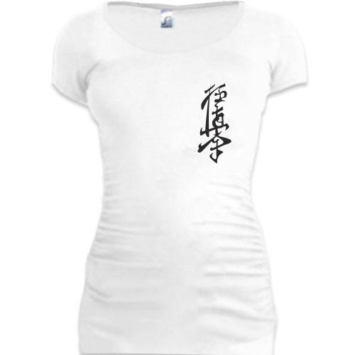 Женская удлиненная футболка Киокушинкай