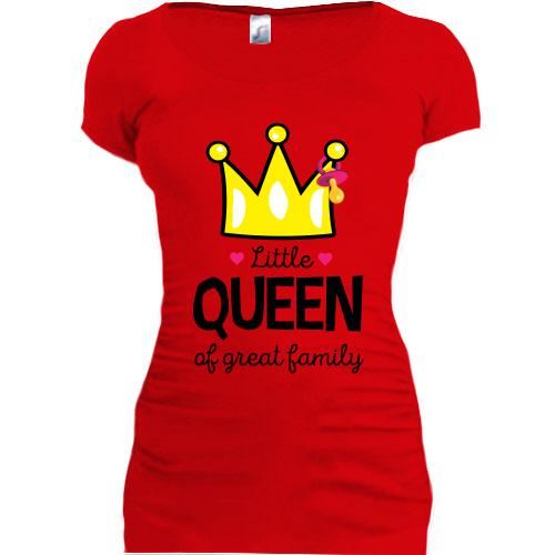 Подовжена футболка Little queen af great family