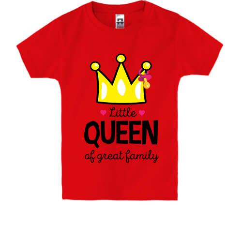 Детская футболка Little queen af great family