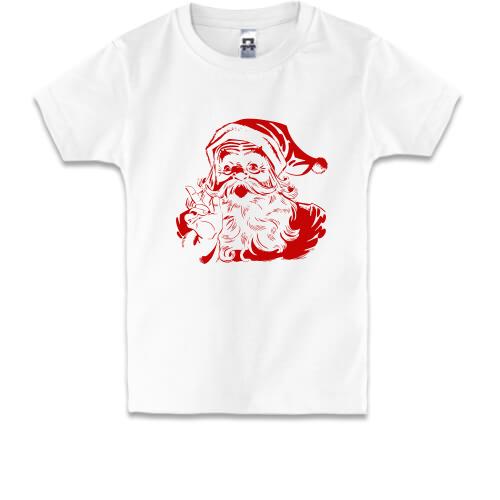 Детская футболка c Дедушкой Морозом