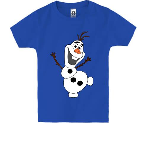Дитяча футболка з веселим снеговиком