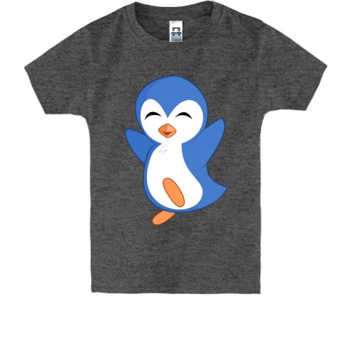 Детская футболка с весёлым пингвином