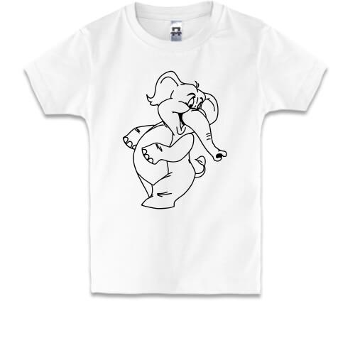 Детская футболка со слоником