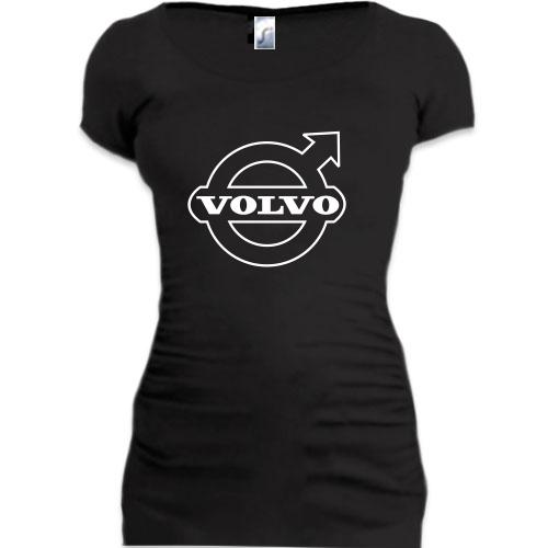 Женская удлиненная футболка Volvo