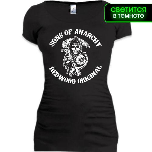 Женская удлиненная футболка Sons of Anarchy