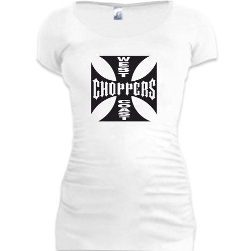 Женская удлиненная футболка с лого West Coast Choppers