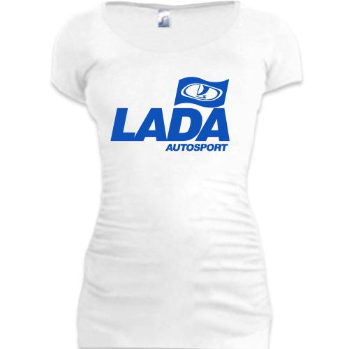 Женская удлиненная футболка Lada Autosport
