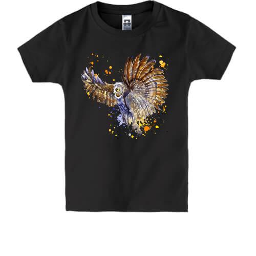 Детская футболка с летящей совой