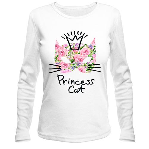 Жіночий лонгслів Princess cat (з квітів)