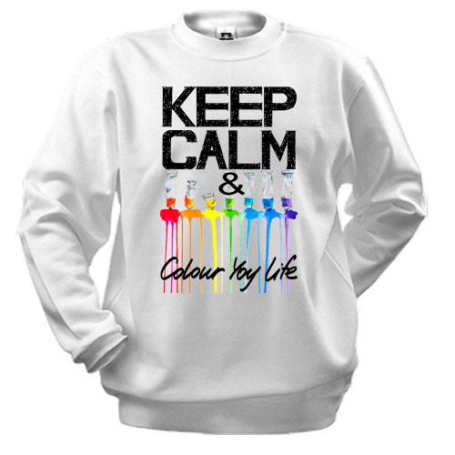 Свитшот Keep calm and colour  your life (2)
