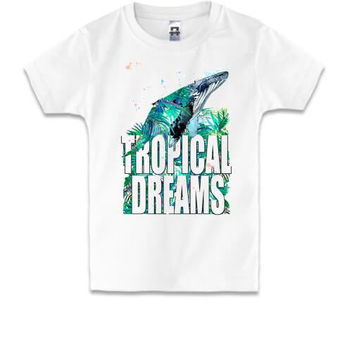 Детская футболка Tropical dreams с китом