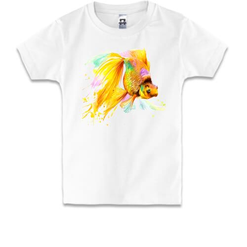 Детская футболка с золотой рыбкой