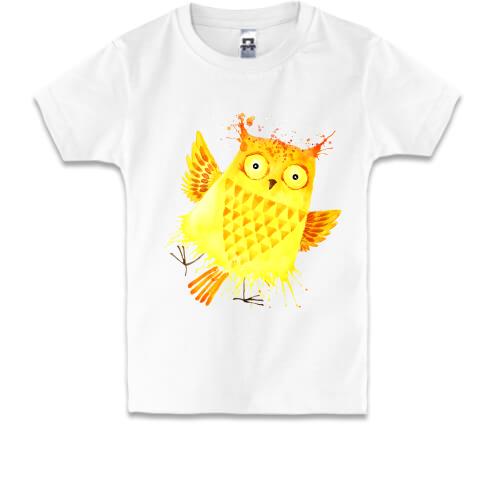 Дитяча футболка з жовтою совою