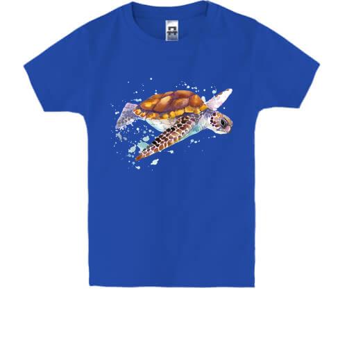 Детская футболка с морской черепахой
