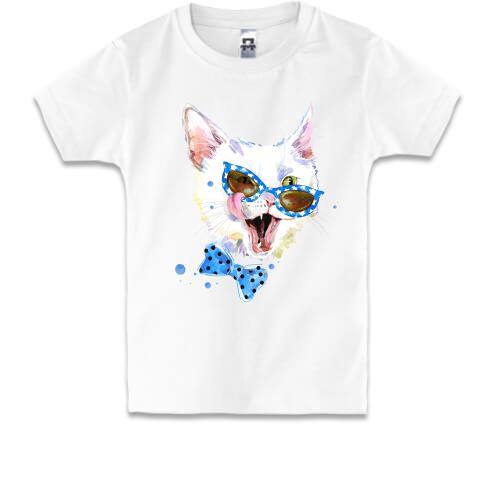 Детская футболка с котом 