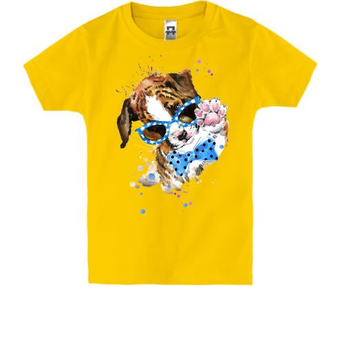 Дитяча футболка з біглем в метелику