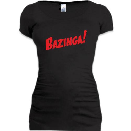 Женская удлиненная футболка Bazinga