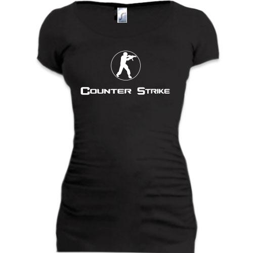 Женская удлиненная футболка Counter Strike