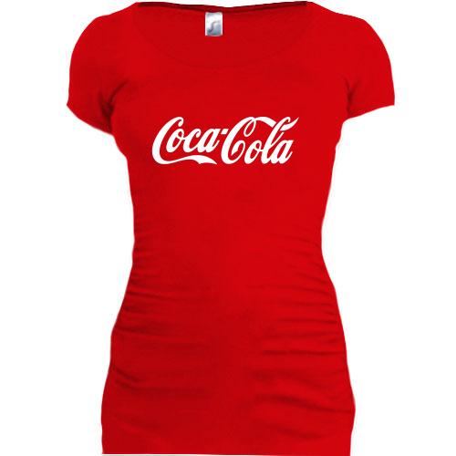 Женская удлиненная футболка Coca-Cola