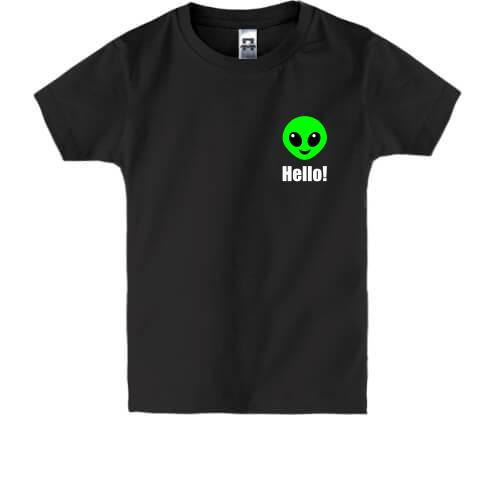 Дитяча футболка з інопланетянином Hello!