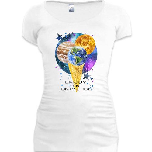 Подовжена футболка Enjoy the universe (2)