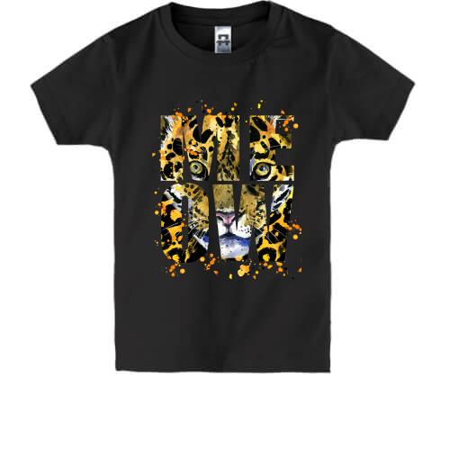 Детская футболка c леопардом 