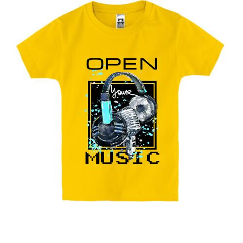 Детская футболка Open your music