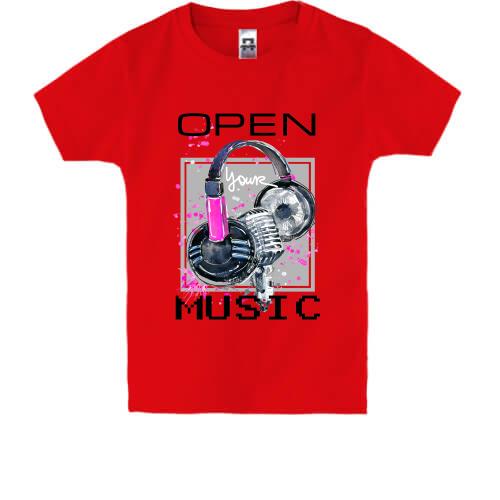 Дитяча футболка Open your music (3)