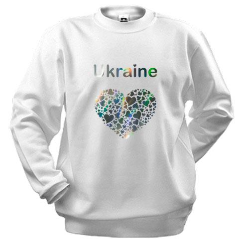 Свитшот Ukraine - сердце (голограмма) (голограмма)
