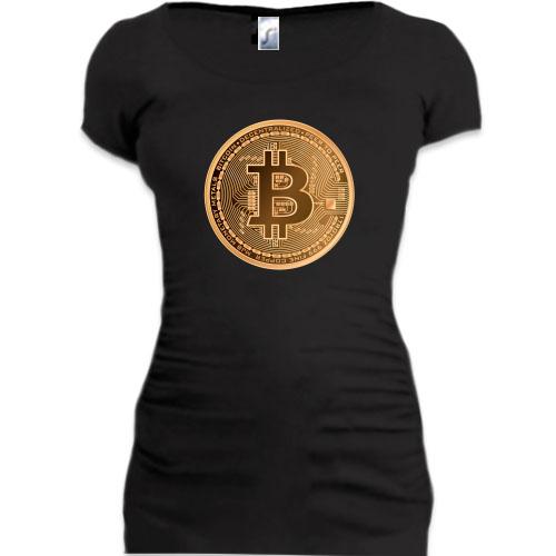 Подовжена футболка Біткоін (Bitcoin)