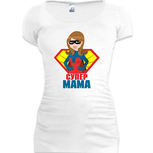Подовжена футболка Супер мама (2)