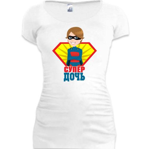 Подовжена футболка Супер дочка (2)