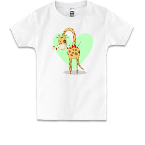 Детская футболка Мама жираф
