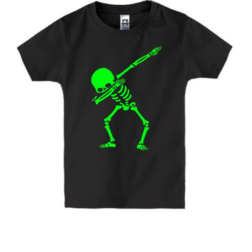 Детская футболка Скелет Dab