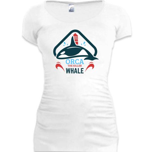 Подовжена футболка Orca the killer whale