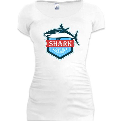 Подовжена футболка Shark king of the oceans