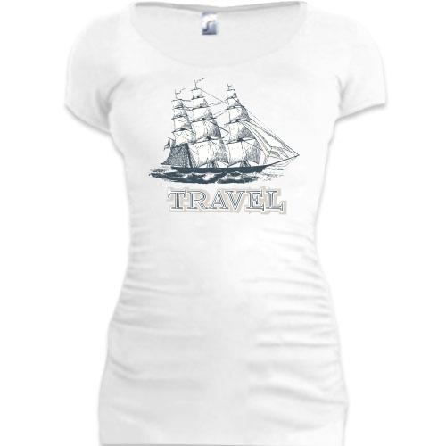 Подовжена футболка Travel вітрильник
