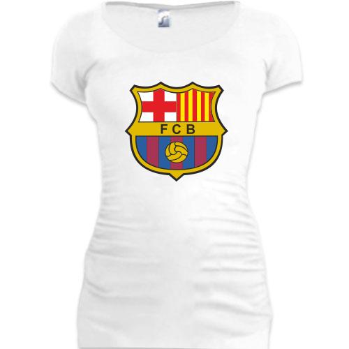 Женская удлиненная футболка FC Barcelona