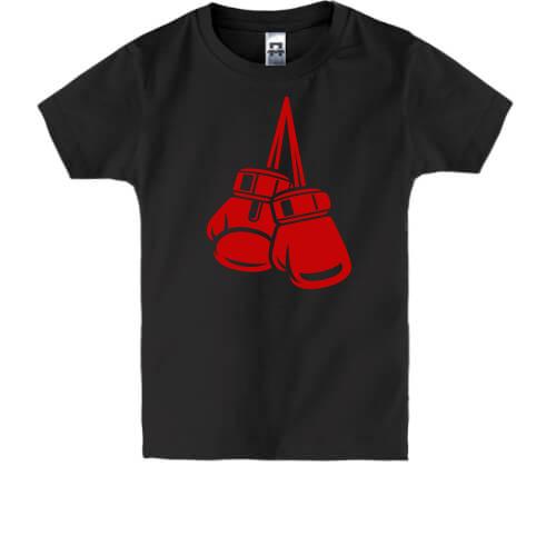 Детская футболка Боксерские перчатки на шее