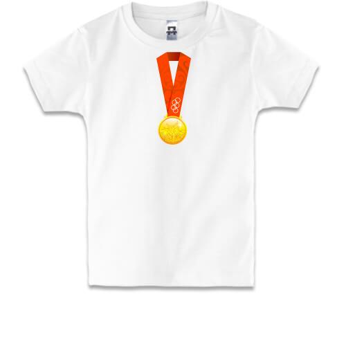 Детская футболка с золотой олимпийской медалью