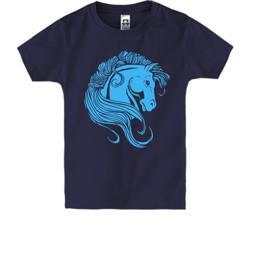 Дитяча футболка з конем і гривою