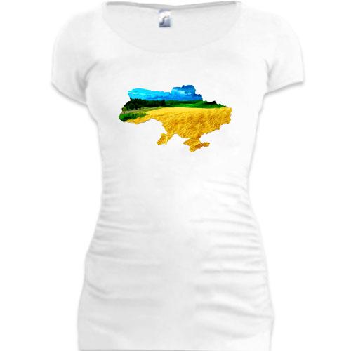 Женская удлиненная футболка Моя Україна