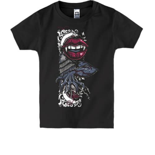 Детская футболка с вампиром монстром