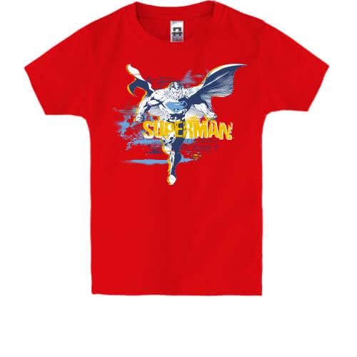 Детская футболка superman defending planet