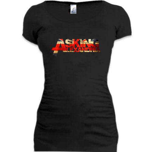 Подовжена футболка Asking Alexandria лого