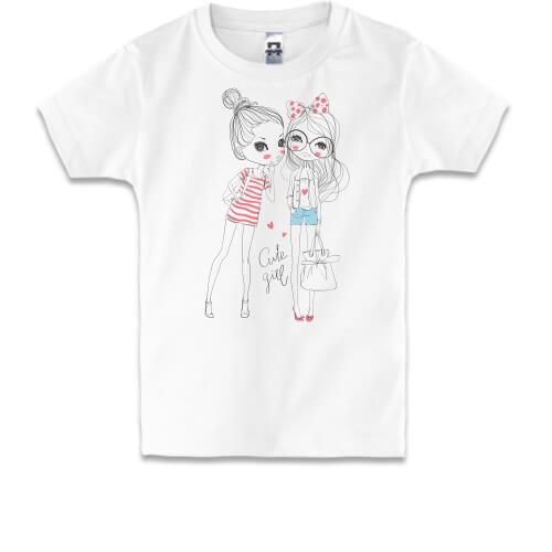 Детская футболка cute girls