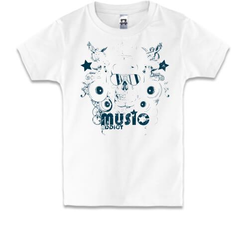 Детская футболка music addict